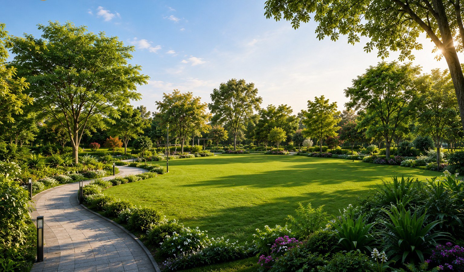 Garden landscape at Supreme Rivana